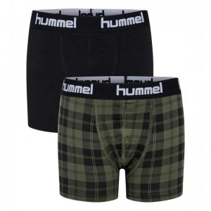 Hummel Nolan 2-pack Boxer Barn Olivgröna | 109193-780