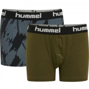 Hummel Nolan 2-pack Byxor Barn Olivgröna | 844366-801
