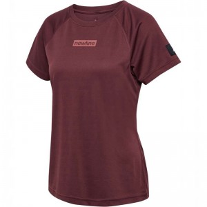 Hummel Nwlcharge Mesh W T-shirt Dam Vinröda | 701195-324