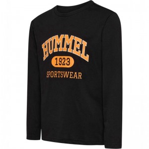 Hummel Olde L/S T-shirt Barn Svarta | 544335-692