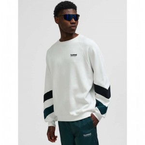 Hummel Oversized Crew Sportswear Tröjor Herr Vita | 719942-680