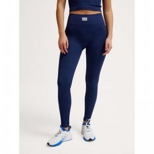 Hummel Pulse Seamless Rib Mw Strumpbyxor Dam Marinblå | 338707-771