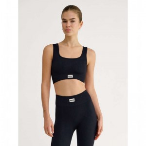 Hummel Pulse Seamless Rib Sport BH Dam Svarta | 173951-334