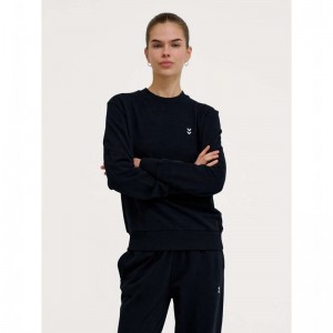 Hummel Pulse W Sweat Crewneck Tröjor Dam Svarta | 532162-879