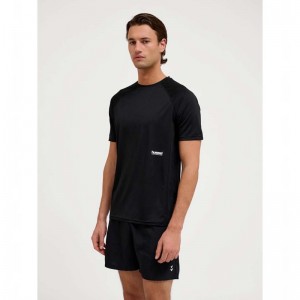 Hummel Pulse Workout S/S T-shirt Herr Svarta | 645425-760