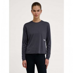 Hummel Pulse Workout W L/S T-shirt Dam Svarta | 630718-253