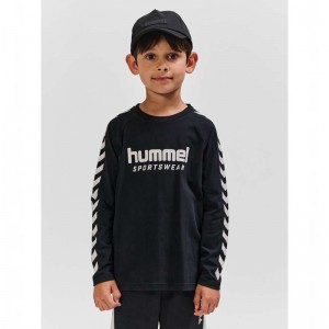 Hummel Ready L/S T-shirt Barn Svarta | 849915-873