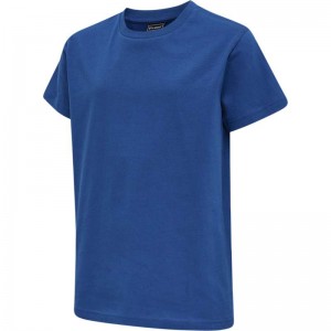 Hummel Red Basic S/S T-shirt Barn Blå | 100344-860