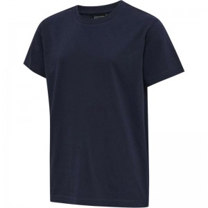 Hummel Red Basic S/S T-shirt Barn Marinblå | 514493-408