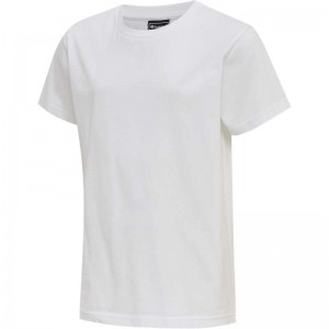 Hummel Red Basic S/S T-shirt Barn Vita | 558342-043