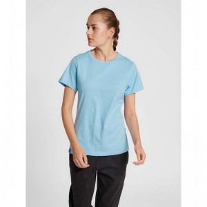 Hummel Red Basic S/S T-shirt Dam Blå | 755398-418
