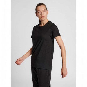 Hummel Red Basic S/S T-shirt Dam Svarta | 676989-841