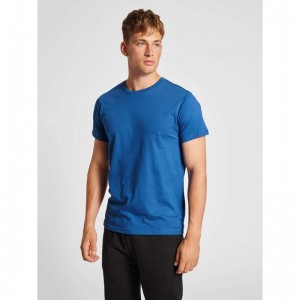 Hummel Red Basic S/S T-shirt Herr Blå | 388910-847