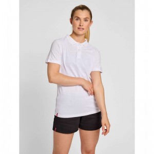 Hummel Red Classic Polo Shorts Dam Vita | 023891-449