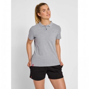 Hummel Red Classic Polo T-shirt Dam Grå | 520784-326