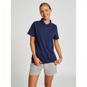 Hummel Red Classic Polo T-shirt Dam Marinblå | 063769-157