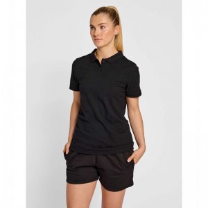 Hummel Red Classic Polo T-shirt Dam Svarta | 002504-741