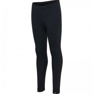 Hummel Rib Strumpbyxor Barn Svarta | 773123-713