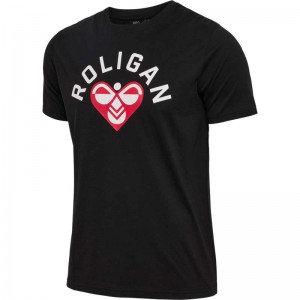 Hummel Roligan Cotton T-shirt Herr Svarta | 163463-083