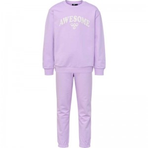 Hummel Rushy Crewsuit Sportkläder Barn Lavendel | 116156-066