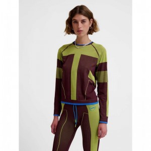 Hummel Seamless Ls T-shirt Dam Gröna | 813664-856
