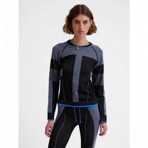 Hummel Seamless Tee Ls T-shirt Dam Svarta | 640646-328