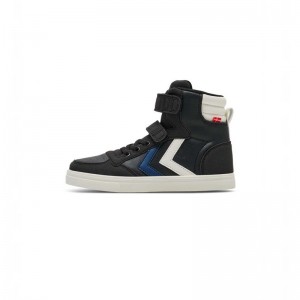 Hummel Slimmer Stadil Leather High Jr Sneakers Barn Svarta | 562173-281