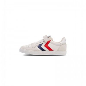 Hummel Slimmer Stadil Leather Low Jr Sneakers Barn Vita | 032608-292