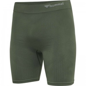 Hummel Stroke Seamless Tight Shorts Herr Gröna | 892911-370