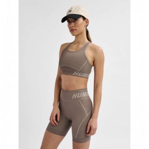 Hummel Te Christel Seamless Top Sport BH Dam Beige | 173580-401