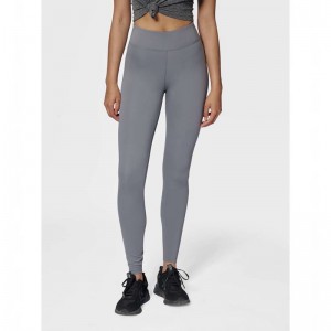 Hummel Te Fundamental Mid Waist Strumpbyxor Dam Grå | 333539-000