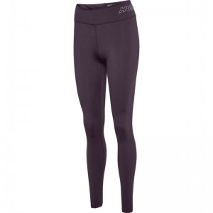 Hummel Te Fundamental Mid Waist Strumpbyxor Dam Lila | 784642-405
