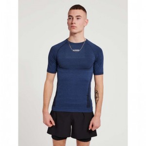 Hummel Te Mike Seamless Baslager Herr Marinblå | 457956-437