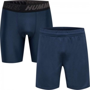 Hummel Te Topaz 2-pack Set T-shirt Herr Marinblå | 746192-490