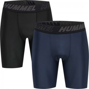 Hummel Te Topaz 2-pack Tight Shorts Herr Svarta | 000510-745