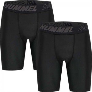 Hummel Te Topaz 2-pack Tight Shorts Herr Svarta | 149497-756