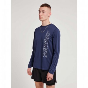 Hummel Te Topaz L/S T-shirt Herr Marinblå | 422039-698