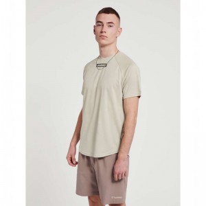 Hummel Te Topaz T-shirt Herr Beige | 868893-747