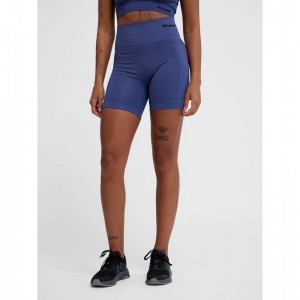 Hummel Tif Seamless Shorts Dam Blå | 233831-386