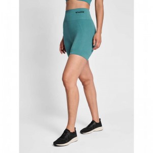 Hummel Tif Seamless Shorts Dam Blå | 464167-697