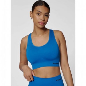 Hummel Tif Seamless Top Sport BH Dam Blå | 444452-769
