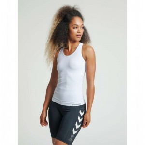 Hummel Tif Seamless Träningsbyxor Dam Vita | 375943-062