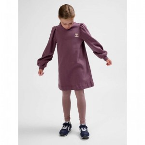 Hummel Tone L/S Klänning Barn Fuchsia | 688757-053