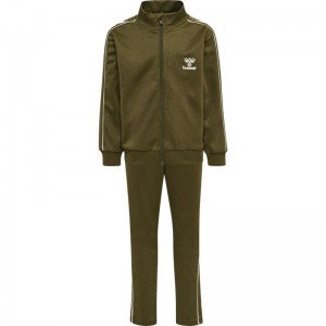 Hummel Track Tracksuit Shorts Barn Olivgröna | 597327-854