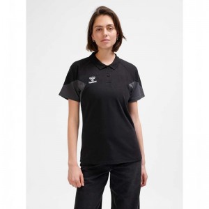 Hummel Travel Polo T-shirt Dam Svarta | 603564-085