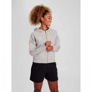Hummel Travel Zip Hoodie Dam Grå | 219536-799