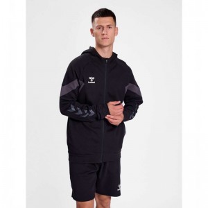 Hummel Travel Zip Hoodie Herr Svarta | 804106-546