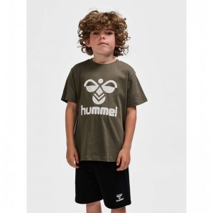 Hummel Tres S/S Tröjor Barn Olivgröna | 298972-140