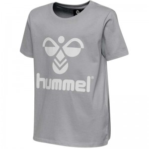 Hummel Tres S/S T-shirt Barn Grå | 675722-224