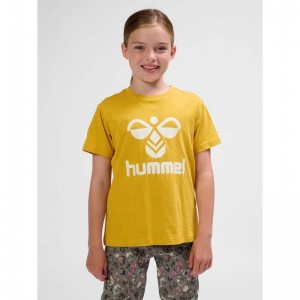 Hummel Tres S/S T-shirt Barn Gula | 112012-814